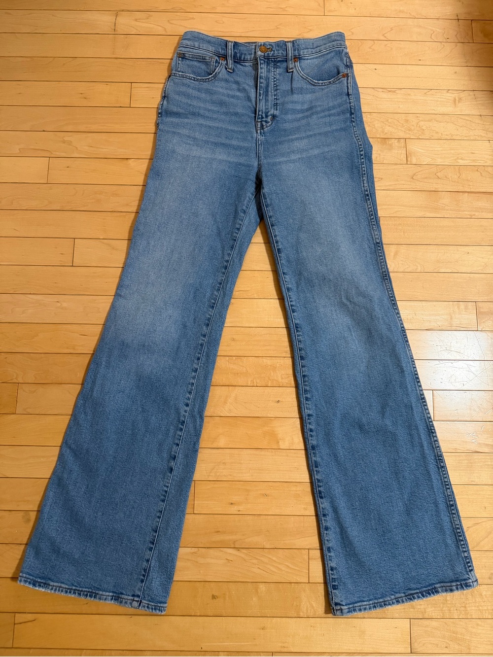 Madewell 11” High-Rise Flare Jeans Size 26 Light Wash Denim